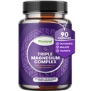 Zelo močne magnezijeve kompleksne kapsule - trojna magnezijeva mešanica s tauratnim glicinatom in malatom - 400mg dodatki Podpora Relaksacija in splošno wellness ne-GMO Vegan 90 kapsul