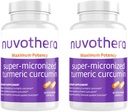 Nuvothera super-Mikronizirane kurkumin kapsule 2-mesečna oskrba hitra absorpcija, celotna korenina, ne-GMO, koža, črevesno zdravje in antioksidanti(120 kapsul)