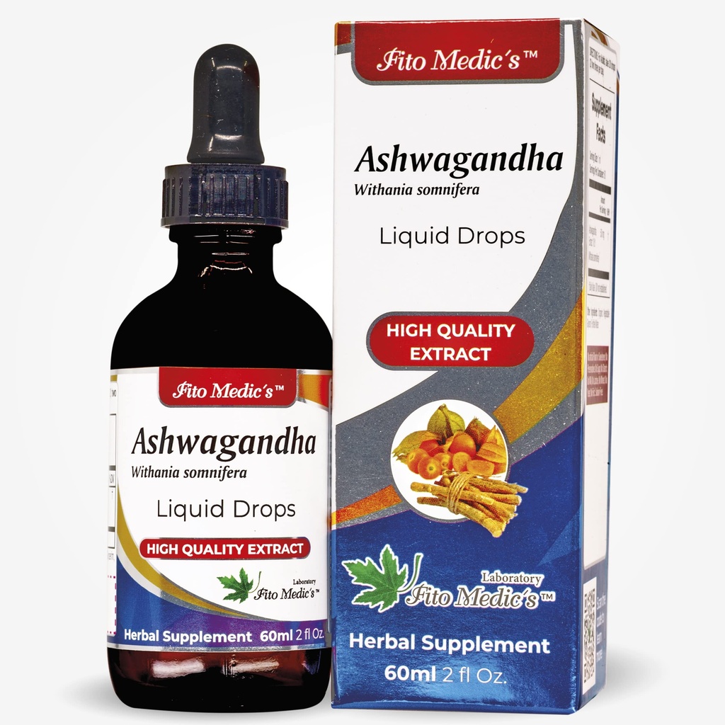 Laboratorij - Ashwagandha Liquid, naravna podpora za pomoč pri stresu, pomoč v spanju in izboljšanje razpoloženja.