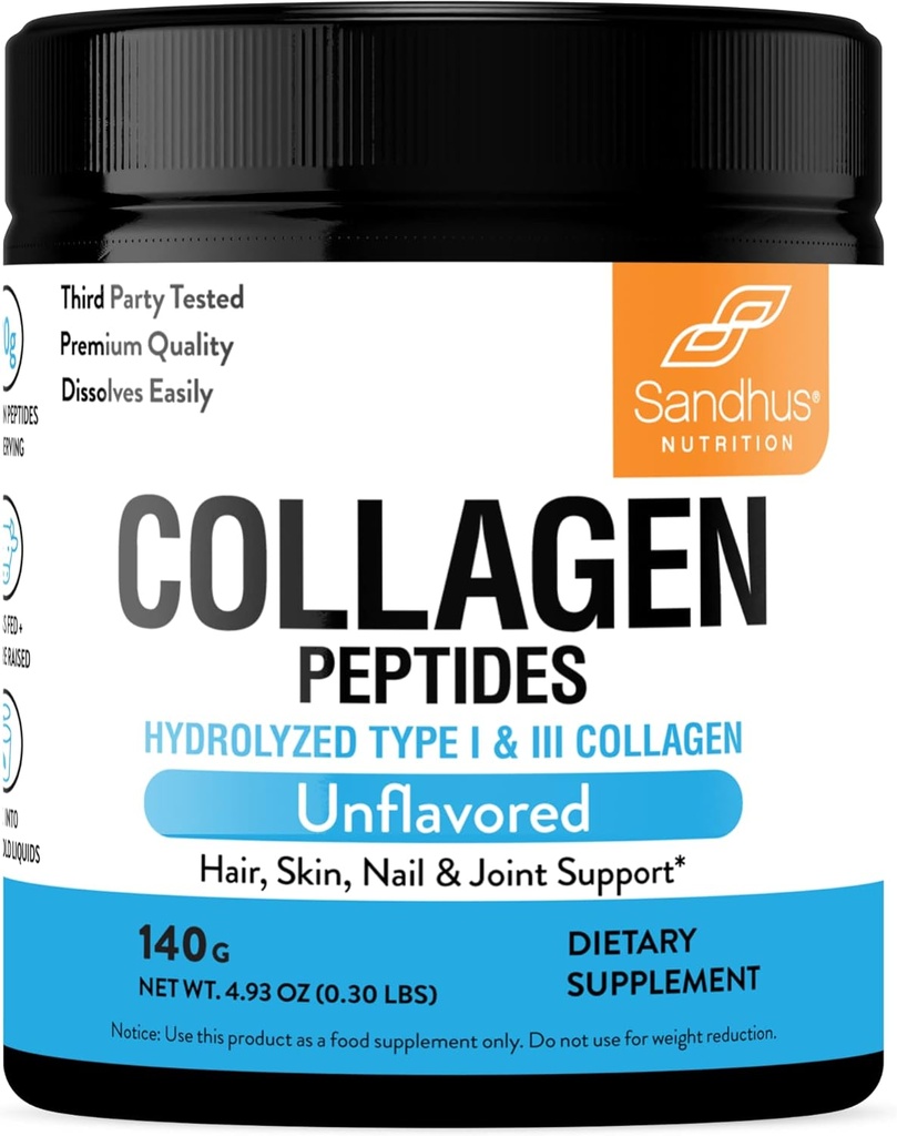 Sandhujev kolagen peptidi v prahu: 4,9 oz Unflavored