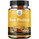 Čebelji pelete tablete za rast dojk 60 Ct - Bee Pollen dodatek 1000mg Serviranje z naravno pojavljanje B Vitamini Minerali in encimi - Podpora prsi dodatek - Vegetarijanski ne-GMO & Gluten brezplačno