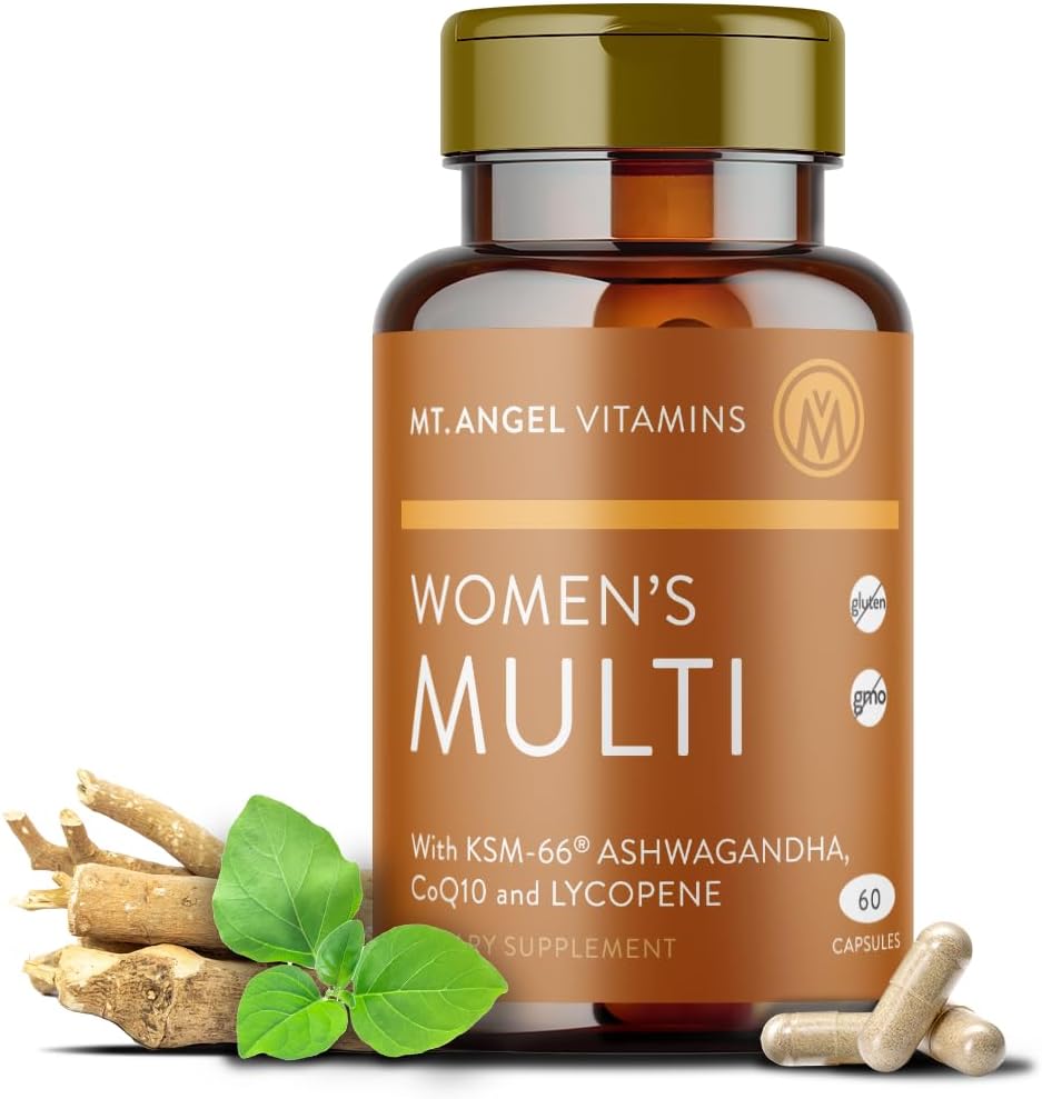 Mt. Angel Vitamini - Dnevne ženske Multivitaminski - odraslih Formula z železom, kalcij, KSM-66 Ashwaganda, in Potent Proprietary Zeliščna mešanica najboljših žensk Vitamini - 60 Count kapsule
