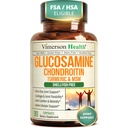 Glukozamin Chondroitin MSM – dodatek za skupno podporo za ženske in moške z glukozamin sulfatom 1500 mg, hondroitin in MSM – za kartilažo, skupno zdravje in prilagodljivost – 90 kapsul