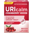 Uricalm Cranberry, Dnevni prehranski dodatek žvečljivo z D-manoza, Berry, 60 Število