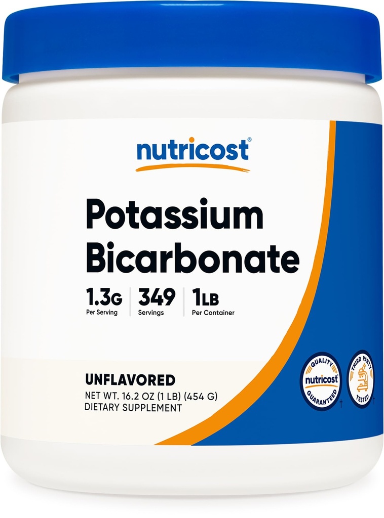 Nutricost kalijev bikarbonat v prahu 1 LB - brez glutena, brez glutena, brez glutena