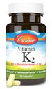 Carlson - vitamin K2, MK-4 (Menatetrenon), vitamin K dodatek, zdravje kosti in srca, K2 vitamin, brez soje, 60 kapsul