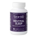 Dr. Amen BrainMD Pomirjujoče spanje - 60 Kapsule - spodbuja sprostitev in umirjenost, vsebuje melatonin, Valerian, GABA & Magnezij, nenavadno oblikovanje - Gluten-free - 15 Služabniki