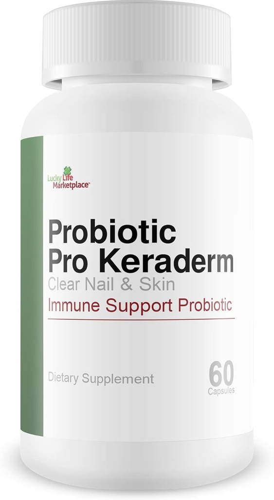 Probiotik Pro Keraderm - Probiotic Immune Support – Ciljna Nail & Skin Formula za spodbujanje zdrave nohte in noge - Aid Foot Higiene iz notranjosti - Pomoč Popravila in spodbujanje jasno rast nohtov