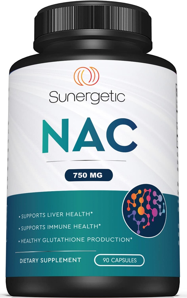 Premium NAC dodatek N-Acetil Cisteine – 750 mg na kapsulo – podpira jetra, detoks Imune, Celularno in dihalno zdravje – 90 N kapsul acetil Cisteina