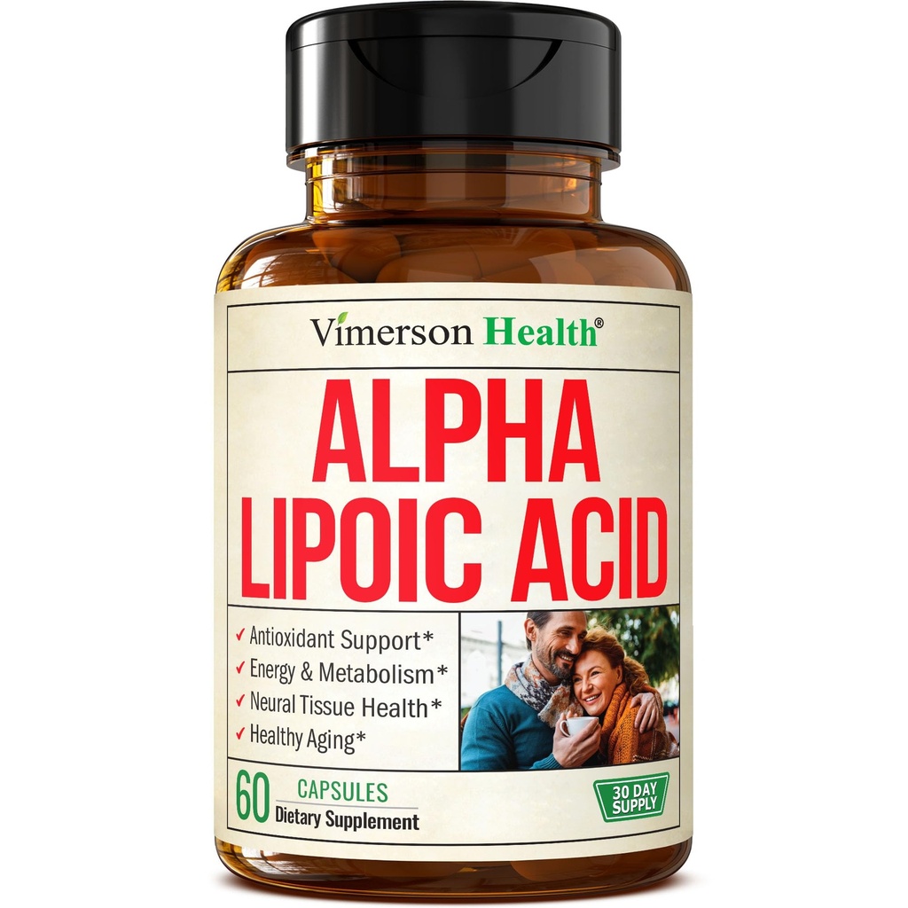 Alfa lipoična kislina – Visoka moč 650mg ALA dodatek za živčevje in zdravje možganov, antioksidant podpora in zdravo staranje Aid – Vegan & Non-GMO – močnejši kot Alfa lipoična kislina 600mg – 60 kapsul