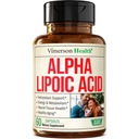 Alfa lipoična kislina – Visoka moč 650mg ALA dodatek za živčevje in zdravje možganov, antioksidant podpora in zdravo staranje Aid – Vegan & Non-GMO – močnejši kot Alfa lipoična kislina 600mg – 60 kapsul