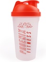 Phoenix Fitness Protein Shaker steklenička - 500ml Leakproof Steklenica z vijačenje Top Lid in Mesh Grid - Pomivalni stroj Safe BPA Brezplačni športi in fitnes steklenica - Oranžna