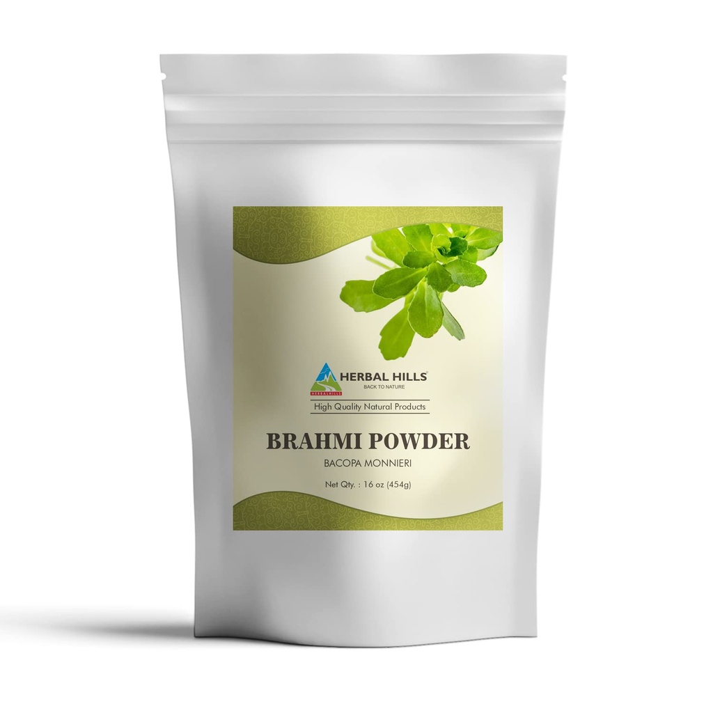 HERBAL HILLS Brahmi Powder Bacopa Monnieri Nega las 1 funt 
