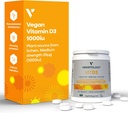 Žvečljivi vitamin D3 tablete – visoka jakost 62, 5 μg 2. 500 i. e. Vitamin D3 Holekalciferol – Vegan Gluten Free VIT D3 vitaminski dodatki (60Ct)