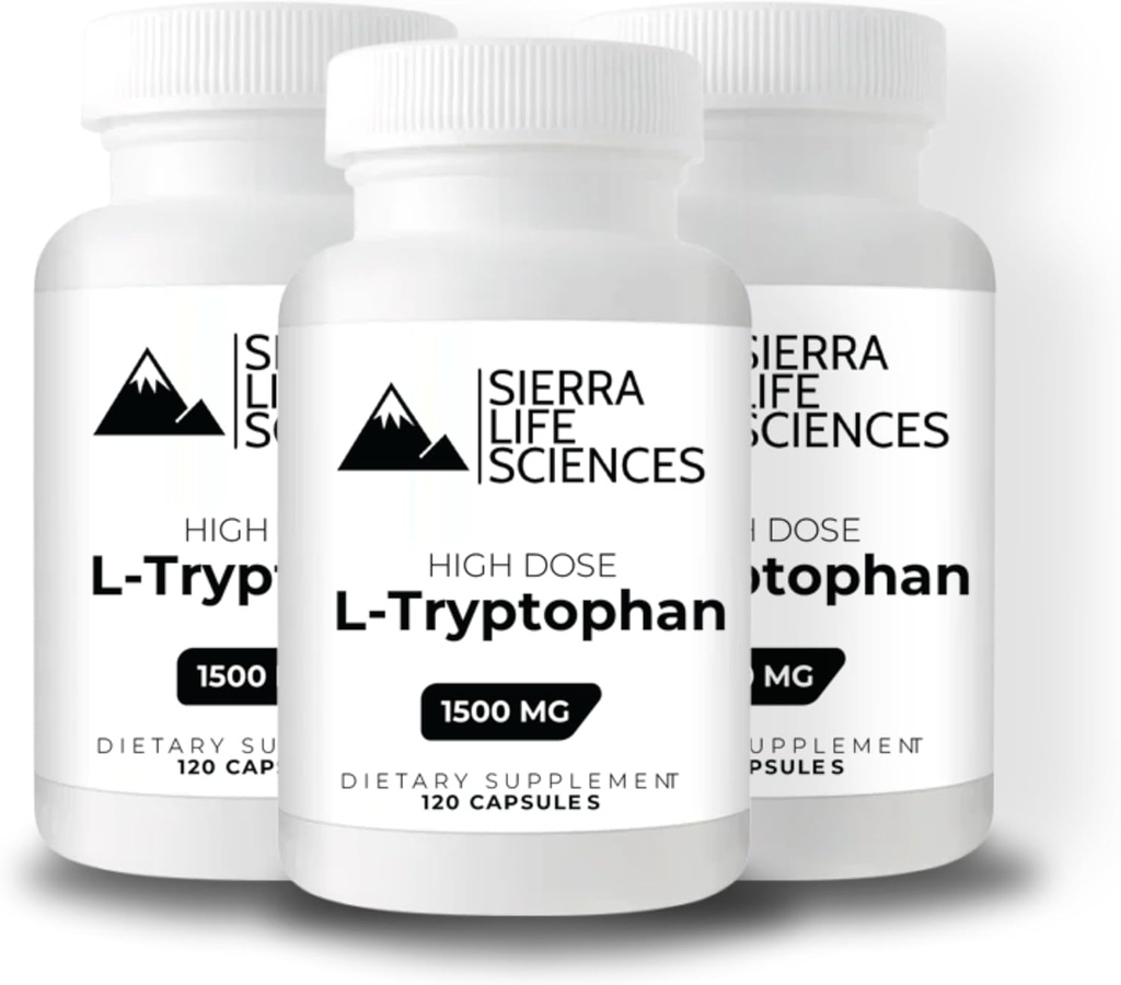 1500 mg veliki odmerek L-Triptofan Max v kapsulah, ki so enostavne za vlaženje 