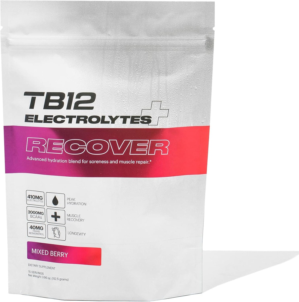 TB12 Elektroliti Plus obnovitev - Elektroliti po treningu v prahu s funkcionalnimi sestavinami za regeneracijo 