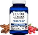 Zdravnik Morse's Berberine Dodatek 1500mg, Berberine HCI s Ceylon Cinamon, Extra Strength Formula, Izdelano v ZDA v FDA-Registriran, NSF-Certified Facility, 90 kapsul