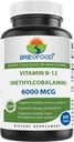 Brieofood Vitamin B-12 (Methycoballamin) 6000 mcg- 240 Tablets. Non-GMO, and Gluten Free