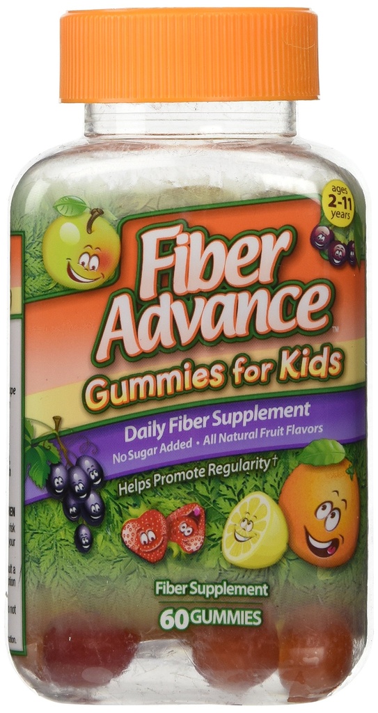 Fiber Advance Gumies za otroke Daily Fiber dodatek, 60 štetje