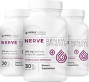 NERVE RENEW Optimizer, 3 pakiranja (90 kapsul) - 300 mg stabilizirana R-Alpha lipoična kislina na kapsulo za naravno nelagodje - hitra absorpcija - varna in naravna