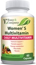 Tomy & Company Gluten-free Vegetarijanske ženske multivitaminski z cinkom, B6, B12, Biotin in več - las, kože in nohti, zdravje kosti, Imunska podpora, ženski dnevni vitamin dopolnila kapsule
