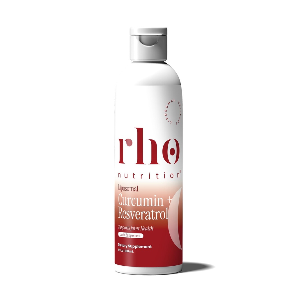 Rho Nutrition Liposomski kurkumin + Resveratrol (1 pakiranje) – Ultra visoka absorpcija Tekoči kurkumin dodatek – Spodbuja skupno udobje, mobilnost, celično zdravje in splošno dobro počutje