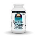 Vir Naturals Essential Enzymes 500mg, Bio-Uvrščeni več Encim dopolnilo Zeliščna obramba za digestijo, plin, zaprtje in napihnjenost - Prebavna pomoč* - 360 Kapsule, 360 Servings