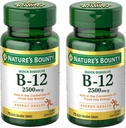 Bounty vitamin B12 2500 μg, podpora za celično energijo, za energijsko presnovo, zdravje srca in živčevja, 75 Hitre tablete (paket z 2)