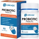 OMOGS probiotiki 120 milijard CFUs 18 sevi, 3 prebiotiki in pregestivne encime, pomaga pri prebavnih, Gut zdravje, imunske, podpira občasno zaprtje, diareja in plin - za ženske in moške, 60 kapsul