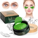 Zeleni čaj Matcha Firming oči maska, 30 Pari Collagen obliži za fine linije, gube, pod oči vrečke in Puffy oči zdravljenje, obrazni gel Pads, ki zmanjšujejo znake staranja