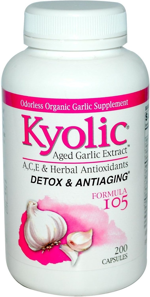 Kyolic Aged Česen ExtractTM Detox in proti staranju Formula 105 -- 200 kapsul