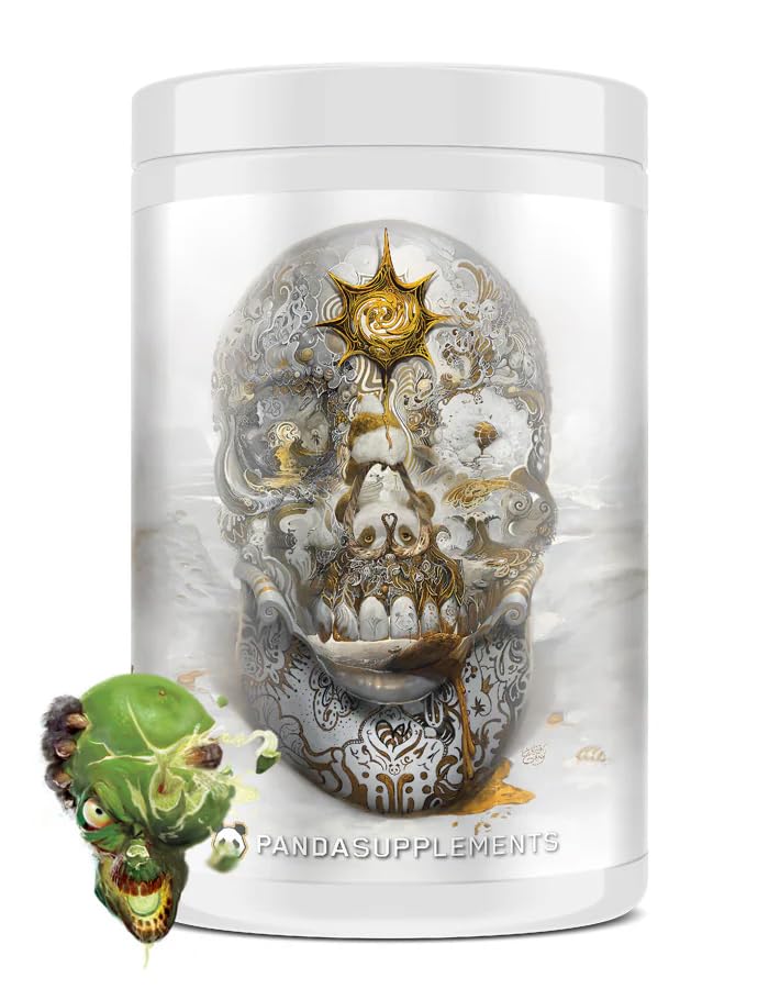 Podzemni Bio Labs/Panda Supps Skull Nootropic Pre Workout,3 Kofein Viri za predor Vision Focus, Masivne črpalke, Neprimerljiva energija (40 Scoops) (kranialni Smash) (Lemon Lime Osvežilec)