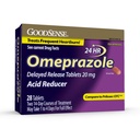 GoodSense Omeprazol Zapoznelo sproščanje Tablete 20 mg, reducent kisline, Zdravljenja Pogosta zgaga, 28 Število