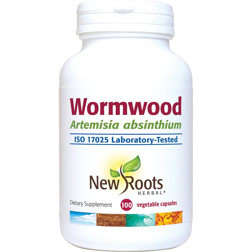 NOVE ROOTE HERBAL Wormwood (100 Veg Caps) - Podpora za prebavo in črevesno ravnotežje - ne-GMO & Gluten Free