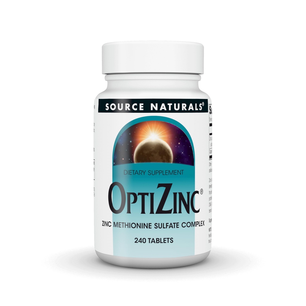 Vir Naturals OptiZinc cinkov metionin sulfat kompleks in prehranska dopolnila - 240 tablet