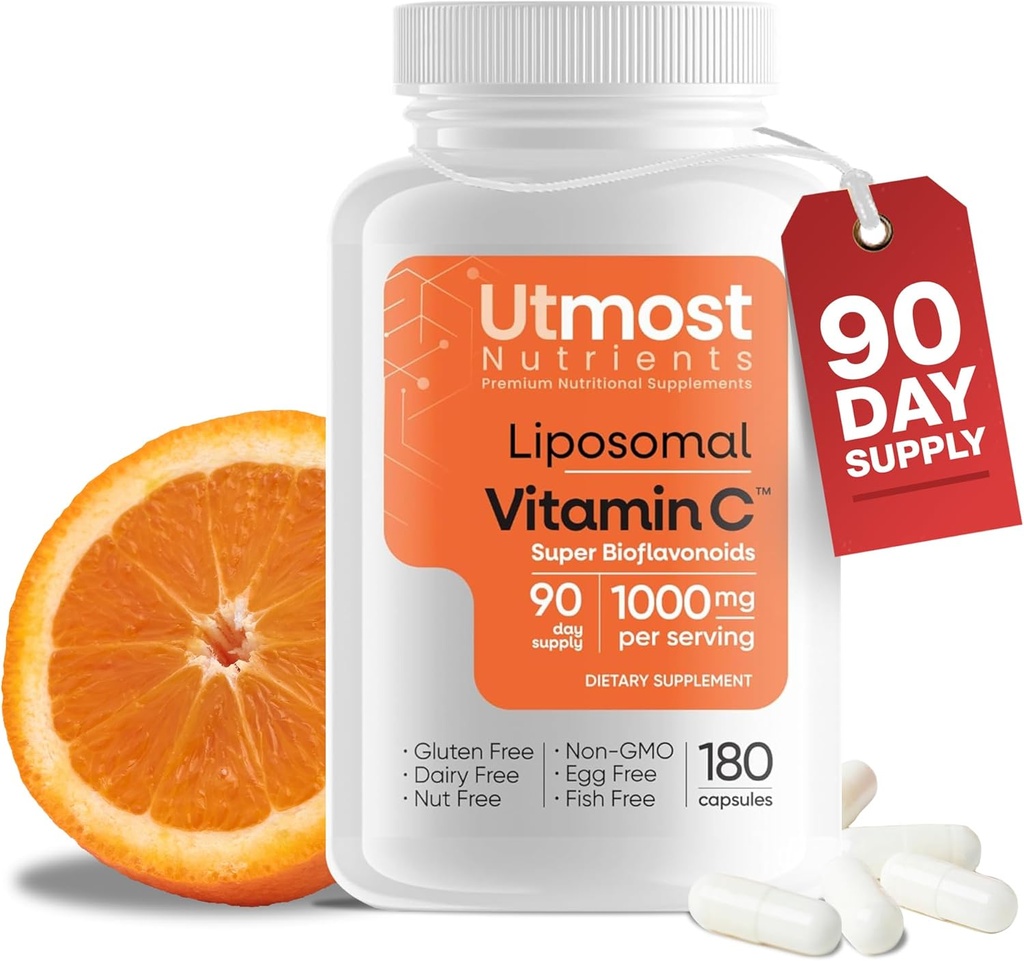 Liposomski vitamin C - 1000MG VIT C & 100MG Super Bioflavonoid kompleks za izboljšano wellness 