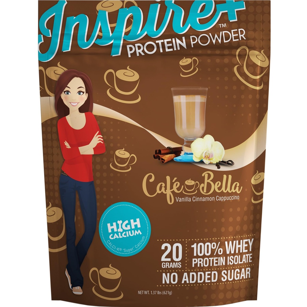 Bariatrična inspiracija Cafe Bella Vanilla Cinnamon Cappuccino brez sladkorja 20g sirotkinega izolata v prahu (20 serviranja)