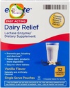 Equate Fast Action Dairy Relief Lactase Enzyme Prehranska dopolnila Vanilla Flavor Žvečljive tablete 32 Število tablet (Pack of 1) + CreativeAndBundle Sticker