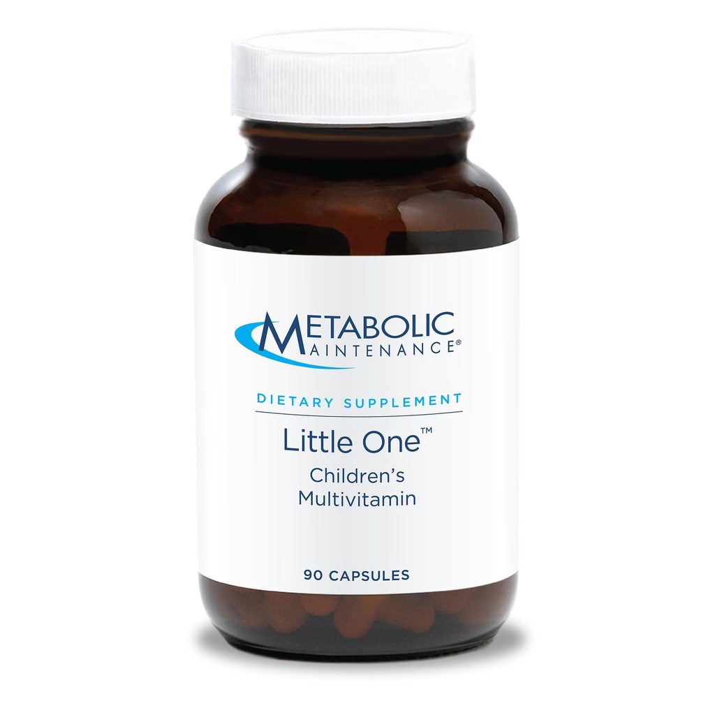 Metabolično vzdrževanje Little One - otroški multivitamin z železom, otroci 6-12 let - aktivni vitamini B, minerali + vitamin D za zdravljenje imunskega in kostnega obolenja (90 majhnih kapsul)