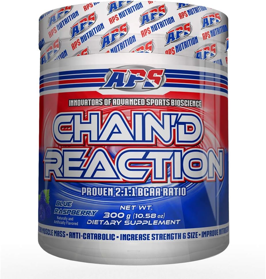 Verižna reakcija - Ultimate BCAA Aminokisline Recovery Aid za rast mišic, Blue Raspberry, 300 Gram