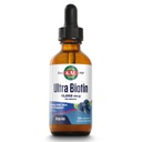 KAL Ultra Biotin 10000mcg DropIns, Tekoči Biotin kapljice, dodatek za rast las, Visoka moč Vitamin B7, Zdravi lasje, koža, nohti in energijska podpora, Naravne mešane Berry Flavor, Pribl. 59 Serv, 2oz