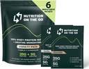Nutrition On The Go Whey Protein Isolate Packets with Creatine – 25g Protein + 5g Kreatin – Enosmerni Travel Protein Powder - Variety Pack (Vanilla & Chocolate) (6-Pack)