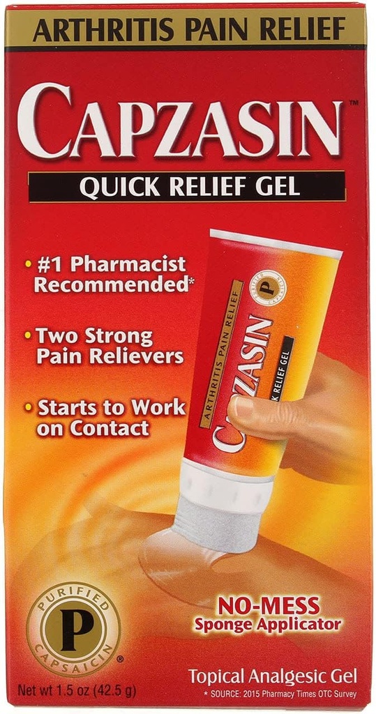 Capzasin Capzasin Arthritis Pain Relief Quick Relief Gel, 1,5 oz (Pack po 3)