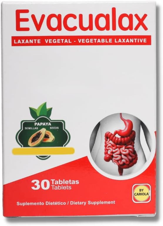 Senna Laksative Tablete - Natural Vegetable Laxative with Senna Leaf, Prune & Papaya Seme - Zeliščni Stool Mehčalec za zaprtje, Prebavna podpora, Postpartum & Travel - 30 tablet