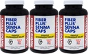 Yerba Prima Fiber Plus Senna Kapsule, 180 Število (Pack 3) - 118 Služabniki nežne čez noč Relief, ZDA Made, Non-GMO, za kratkotrajno uporabo za obnovitev rednosti