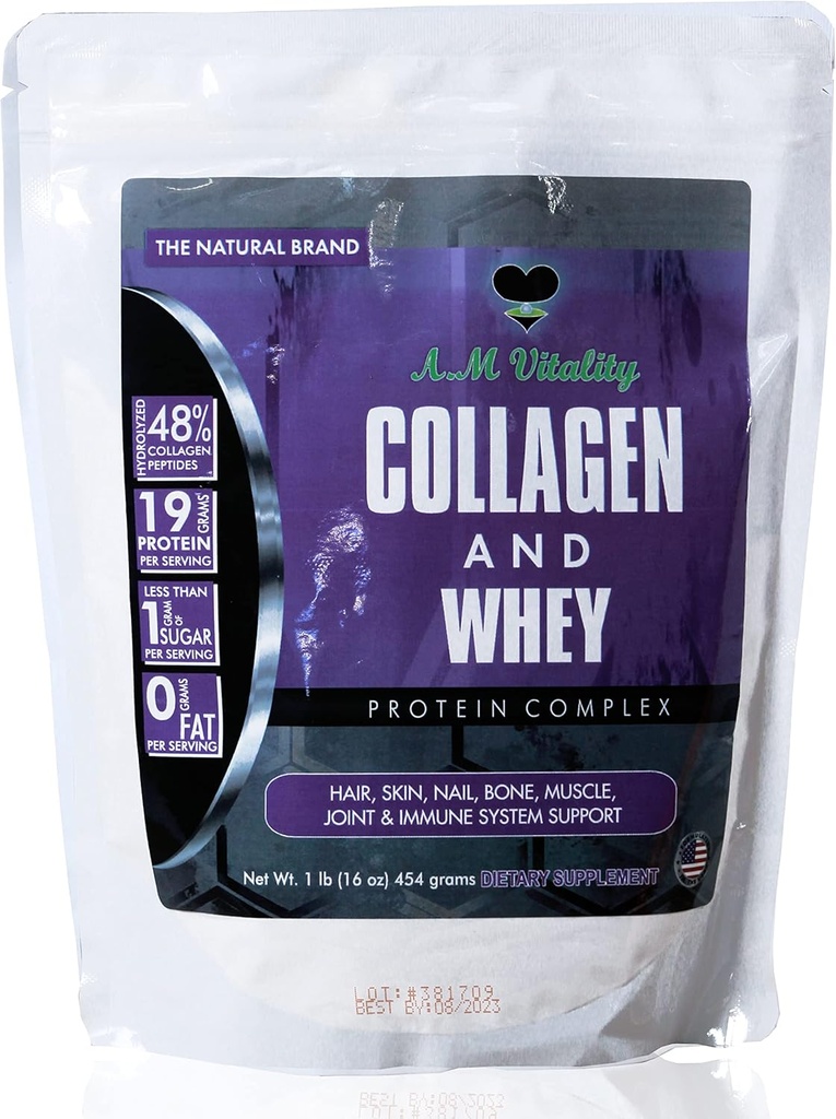 Kolagen in Whey Protein Powder Complex Health Supplement - 16oz (21 Serving)