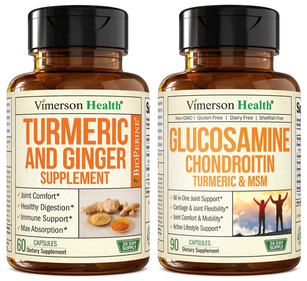 Kurkuma dodatek in Ginger Root skupna podpora dodatek & Glukozamin Chondroitin MSM in Kurkuma dodatek