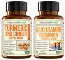Kurkuma dodatek in Ginger Root skupna podpora dodatek & Glukozamin Chondroitin MSM in Kurkuma dodatek