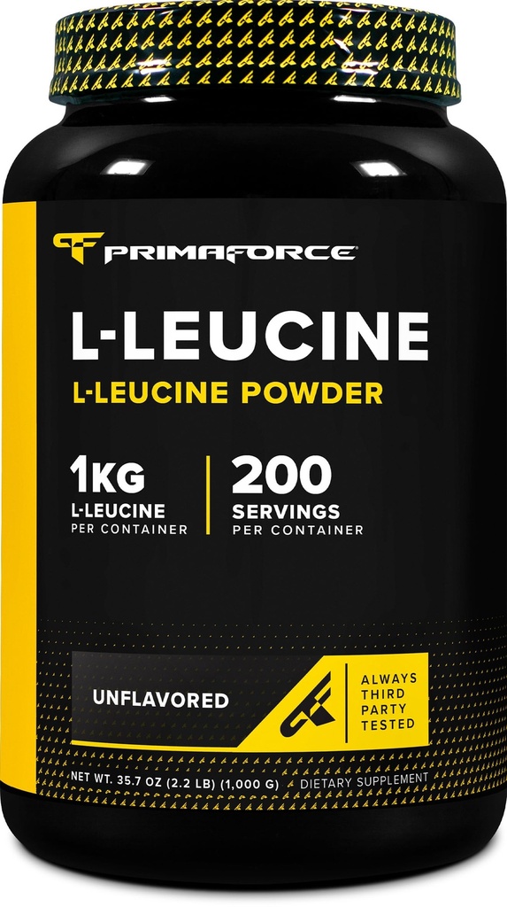 Primaforce L-levcin čisti prašek 1 KG (2,2 lbs) - ne-GMO, brez glutena, 200 servingov