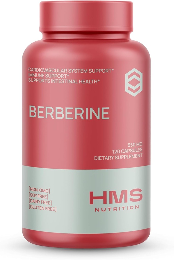 Berberine HCL 550mg, rastlinski Berberine dodatek iz Berberis Aristata Root, Vegan & Gluten Free, 120 kapsul